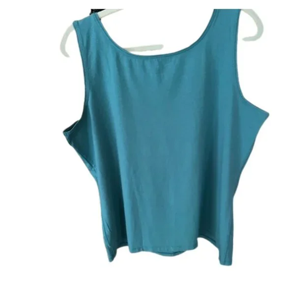 Talbots 2x dusty blue tank top - Picture 2 of 3